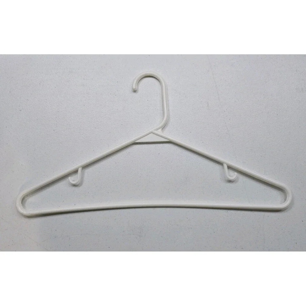 40 MultiColors Notched Plastic Tubular Clothing Shirt Pants Hangers W/Hooks